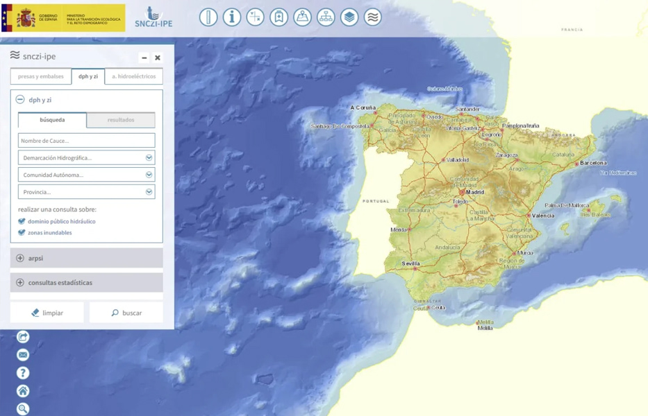 Сайт Sistema Nacional de Cartograf&iacute;a de Zonas Inundables фото